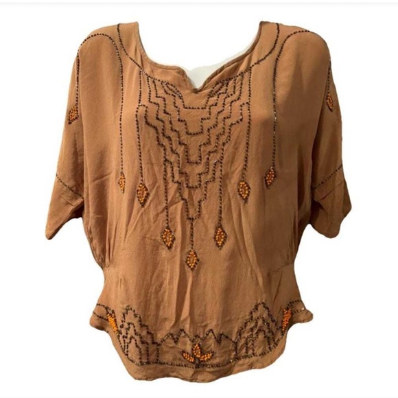 What Goes Around Comes Around Tops - What Goes Around Cones Around Silk Blouse